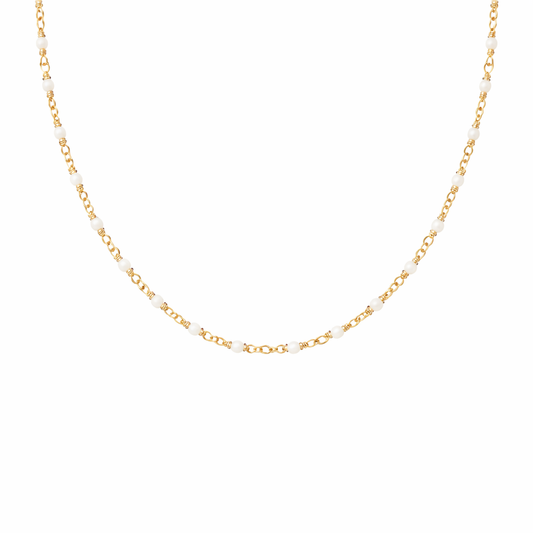 Collar Natural De Ágata Blanca