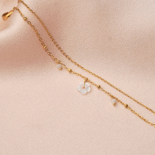 Pulsera Flor & Perlas