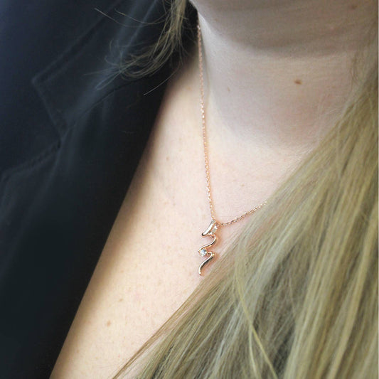 Collar Espiral Rose Cristal