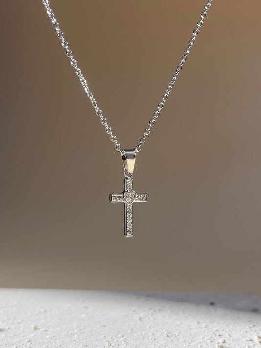 Collar Cruz De Plata Minimalista