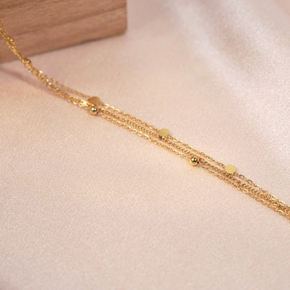 Pulsera Fina Triple Hilera