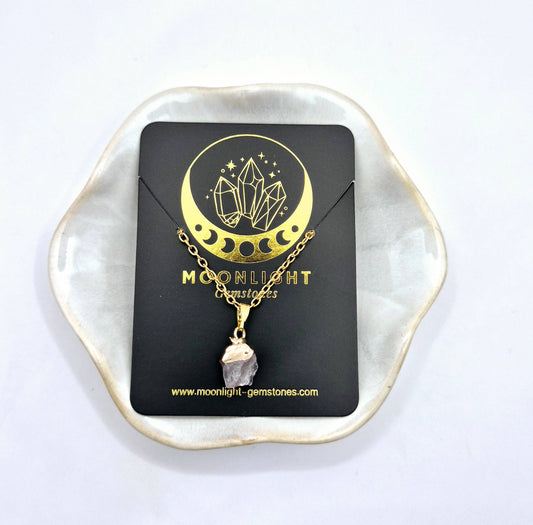 Collar de Cuarzo Rosa Crudo