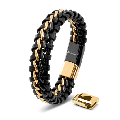 Pulsera Steel Oro & Negro