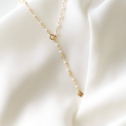 Collar natural de ágata blanca