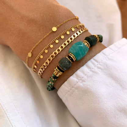 Pulsera Trenzada Golden Dots