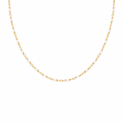 Collar Natural De Ágata Blanca