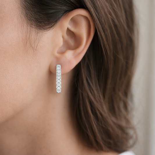 Aros Moissanita 22mm