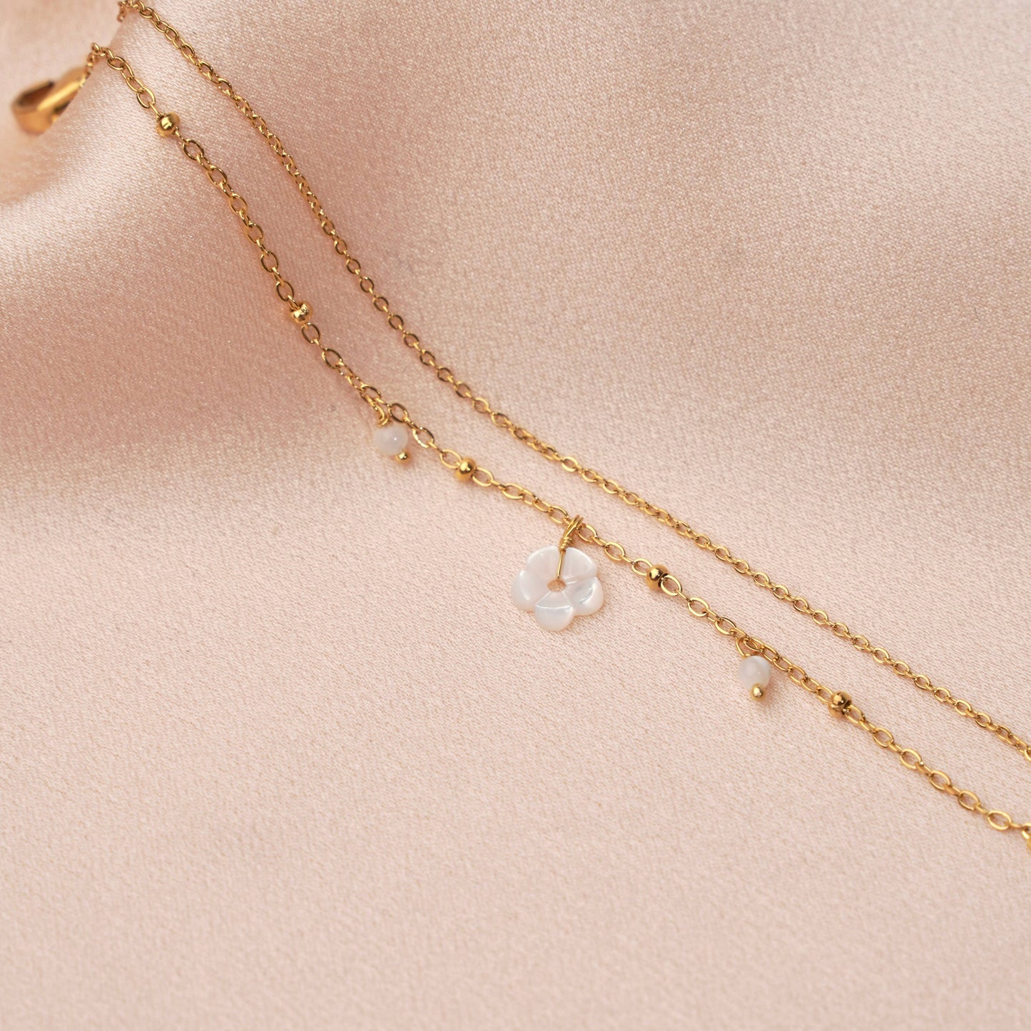 Pulsera Flor & Perlas